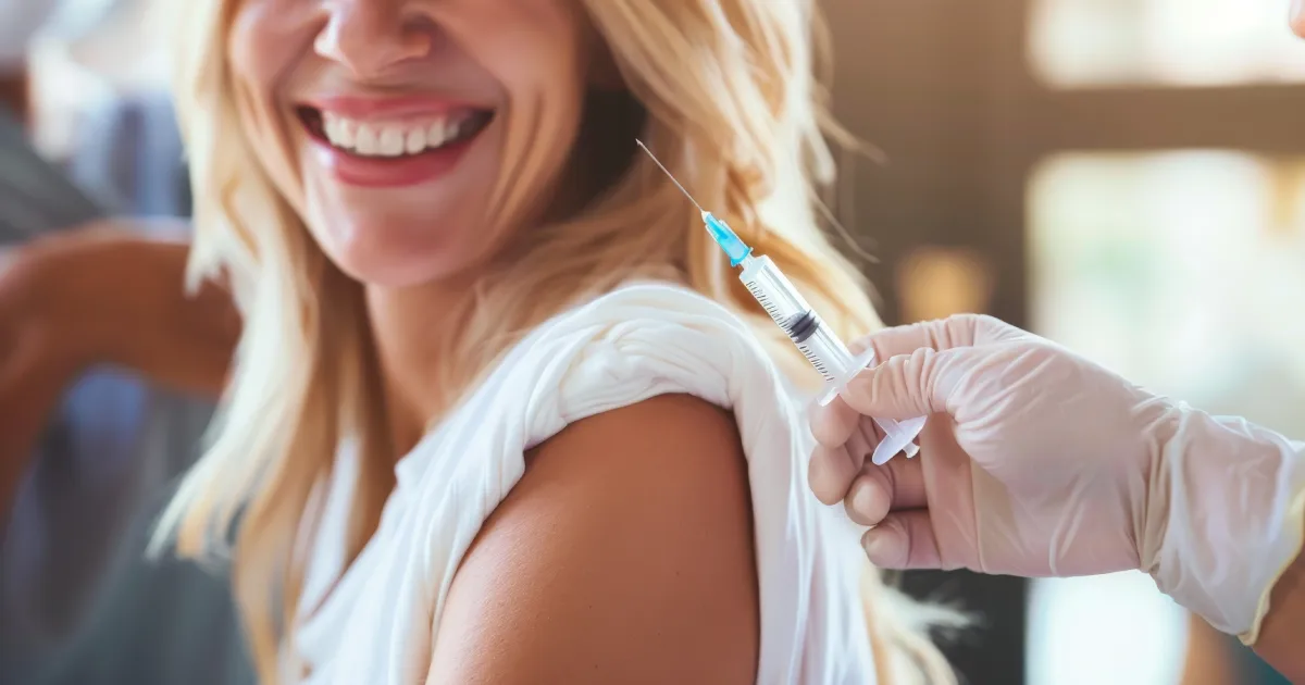 A women receiving Vitamin Injections in Houston, TX